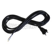 Foto van Snoer H05VVF 2x0.75mm2 zwart 6M soepel stofzuiger kabel 