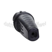 Foto van Stekker 16A 230V RA zwart IP44 Rubber 