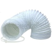Foto van Slang 100 mm wit -PVC- 1,5 mtr. incl. trekbandjes -doos- 