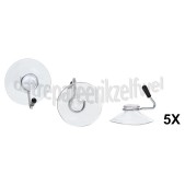 Foto van Deltafix Zuighaakje transparante zuighaakjes Met zuignap 44mm 