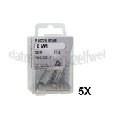 Foto van Deltafix Plug Pluggen nylon Grijs 8mm 