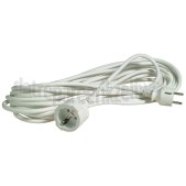 Foto van Snoer 3x1.5mm2 2.5A wit RA 10M geaard verlengsnoer 
