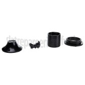 Foto van Lamphouder E27 60W zwart Fitting met ring 