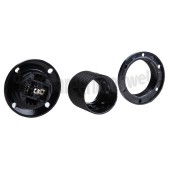 Foto van Lamphouder E27 60W zwart Fitting met ring 