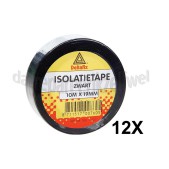 Foto van Deltafix Tape Isolatieband zwart zelfklevend 10mx19mm 