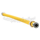 Foto van Gasslang RVS gasslang alleen voor inbouw apparatuur RAM 60 cm geel met koppelingen 