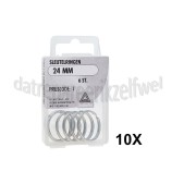 Foto van Deltafix Sleutelring Sleutel ringen Vernikkeld 24mm 