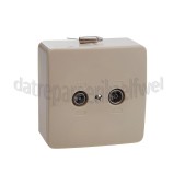 Foto van Hirschmann Rijgwandcontactdoos Voor opbouw en inbouw montage, nummer 38 shop GEDU15 