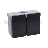 Foto van Wandcontactdoos spatwaterdicht 2 voudig opbouw 