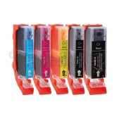 Foto van Easyfiks Inktcartridge PGI 520 CLI 521 Multipack BK/BK/C/M/Y + Chip Pixma iP3600,Pixma iP4600 