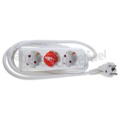 Foto van Tafelcontactdoos 3 voudig geaard 3500W 3v tafelcontactdoos met kinderbeveiliging 