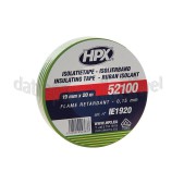 Foto van HPX Tape PVC Geel/Groen Isolatietape, 19mm x 20 meter 