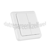 Foto van KlikAanKlikUit Schakelaar Dubbele Wandschakelaar AWST-8802 Draadloze bediening 