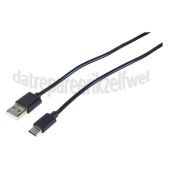 Foto van Grab 'n Go USB Kabel USB Type C male naar USB Type A male, Zwart 1m 
