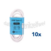 Foto van Grab 'n Go USB Kabel USB Type C male naar USB Type A male, Wit 1m 
