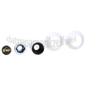 Foto van Lamphouder E14 40W Buitendraad wit Fitting met 2 ringen 