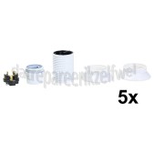 Foto van Lamphouder E14 40W Buitendraad wit Fitting met 2 ringen 