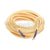 Foto van Calex Kabel Kabel metallic goud 2x0,75mm 3m Max. 250V-60W 