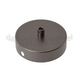 Foto van Calex Plafondplaat Metalen plafondplaat mat parel zwart 100mm, 1 gat 