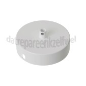 Foto van Calex Plafondplaat Metalen plafondplaat mat wit 100mm, 1 gat 