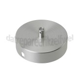 Foto van Calex Plafondplaat Metalen plafondplaat mat nikkel 100mm, 1 gat 