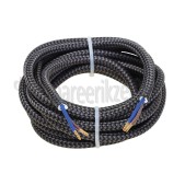Foto van Calex Kabel Kabel zwart/grijs 2x0,75mm 3m Max. 250V-60W 