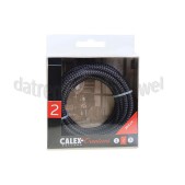 Foto van Calex Kabel Kabel zwart/grijs 2x0,75mm 3m Max. 250V-60W 