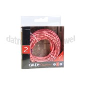 Foto van Calex Kabel Kabel rood/wit 2x0,75mm 3m Max. 250V-60W 