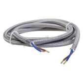 Foto van Calex Kabel Kabel grijs 2x0,75mm 1,5m Max. 250V-60W 