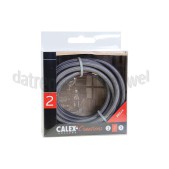 Foto van Calex Kabel Kabel grijs 2x0,75mm 3m Max. 250V-60W 