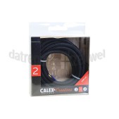 Foto van Calex Kabel Kabel zwart 2x0,75mm 3m Max. 250V-60W 