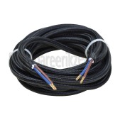 Foto van Calex Kabel Kabel zwart 2x0,75mm 3m Max. 250V-60W 