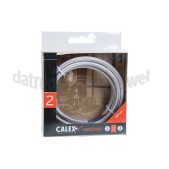 Foto van Calex Kabel Kabel metallic grijs 2x0,75mm 1,5m Max. 250V-60W 