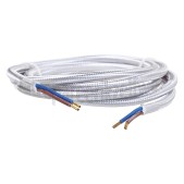 Foto van Calex Kabel Kabel metallic grijs 2x0,75mm 1,5m Max. 250V-60W 