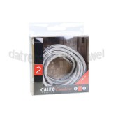 Foto van Calex Kabel Kabel metallic grijs 2x0,75mm 3m Max. 250V-60W 