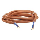 Foto van Calex Kabel Kabel bruin 2x0,75mm 1,5m Max. 250V-60W 