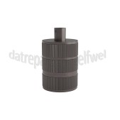 Foto van Calex Lamphouder Aluminium lamphouder, 3 rings model, mat parel zwart E27, ronde kabel klem, max. 250V-60W 