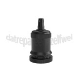 Foto van Calex Lamphouder Aluminium lamphouder, piek model M-003, mat zwart E27, max. 250V-60W 