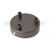 Foto van Calex Plafondplaat Metalen plafondplaat mat parel zwart 100mm, 3 gaten 