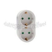 Foto van Stekker Verdeelstekker 2 x Randaarde verticaal 2xRA, 3500W 
