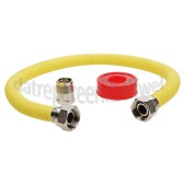 Foto van Easyfiks Gasslang Aansluit set compleet 60cm voor inbouw apparatuur Comfort aansluiting, gasslang en teflontape 