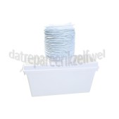 Foto van Easyfiks Afvoerset condensdroger 100mm doorsnede en 1,5 meter slang Vaatje inclusief afvoerslang 