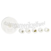 Foto van Knop Van oven, fornuis, kookplaat wit Incl. 3 adapters 