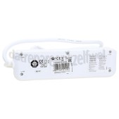 Foto van Tafelcontactdoos 3x1,5mm2 3500W RA wit 3m 3v tafelcontactdoos met schakelaar 