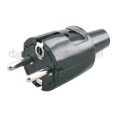 Foto van Q-Link Stekker 16A 3600W RA zwart Stekker van PVC 