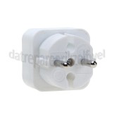Foto van Stekker 1100W 2x max 2.5A/250V wit Stekker splitter naar 2x euro stekker, duo stekker 