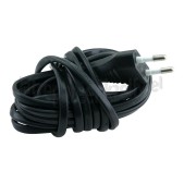 Foto van Q-Link Snoer 2x0.75mm2 600W zwart 1,8M Aansluitsnoer met eurostekker 