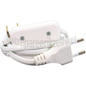 Foto van Q-Link Snoer Aansluit met schakelaar wit en eurostekker 2x0,75mm2 600W 