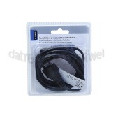 Foto van Q-Link Snoer Aansluit met schakelaar zwart en eurostekker 2x0,75mm2 600W 