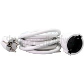 Foto van Q-Link Snoer 3x1,5mm2 3680W 16A RA wit 3M Verlengsnoer van vinyl 